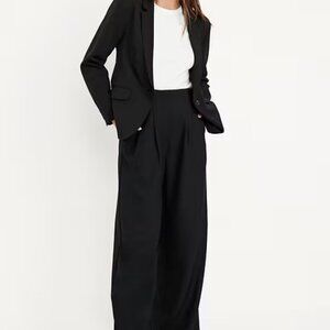 Old Navy High-Waisted Taylor Wide-Leg Trousers Black Large T